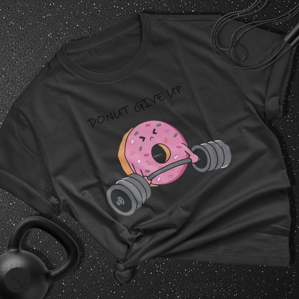 Donut Give Up Cotton T-shirt