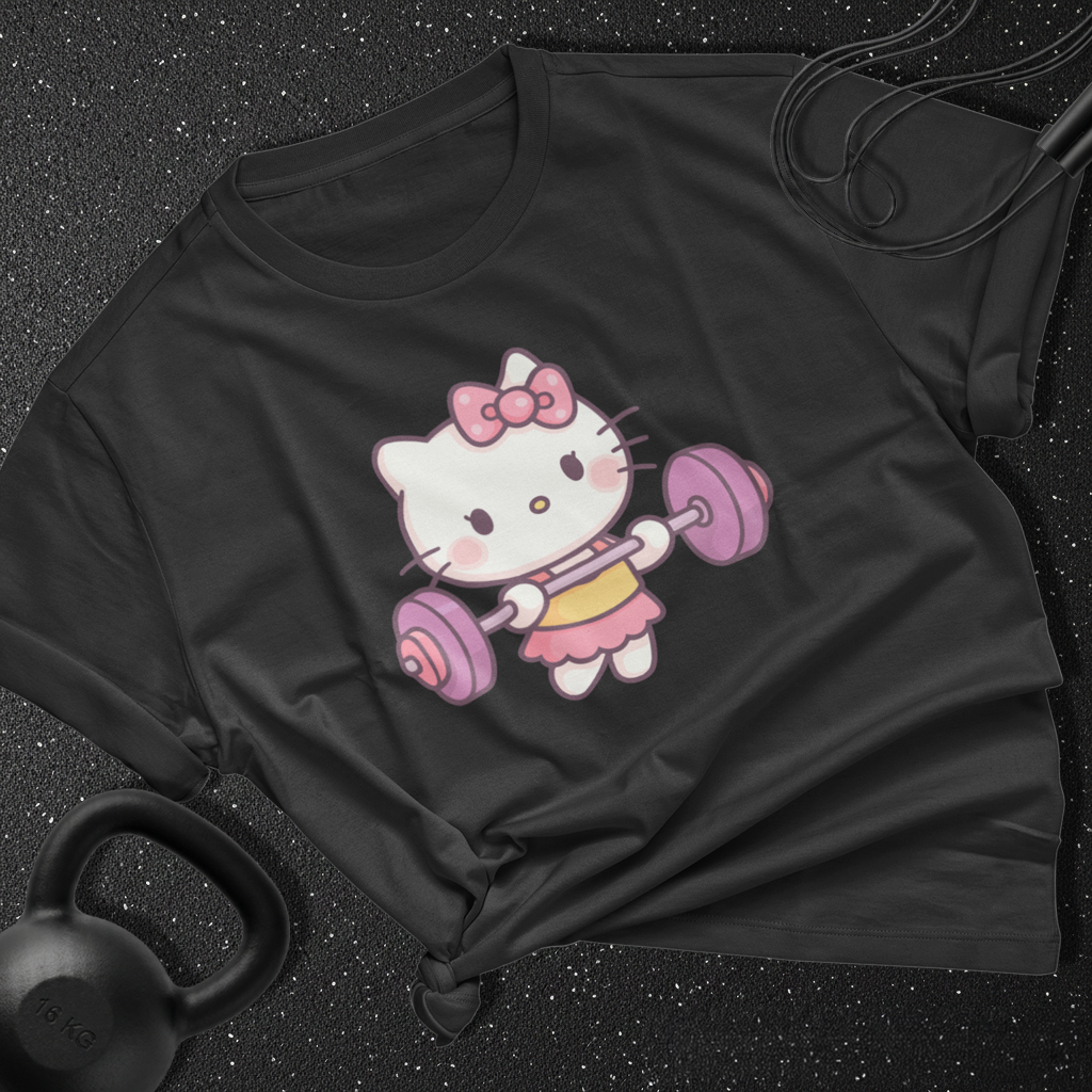 hello kitty barbell Cotton Tee