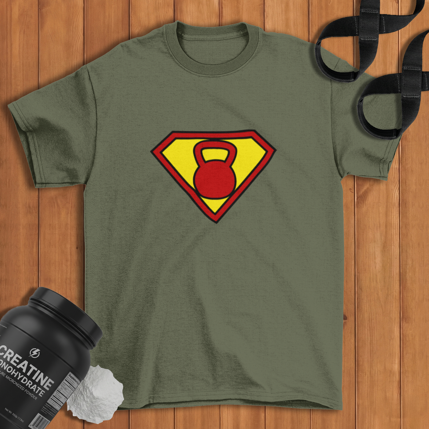 Superman Kettlebell Cotton T-shirt