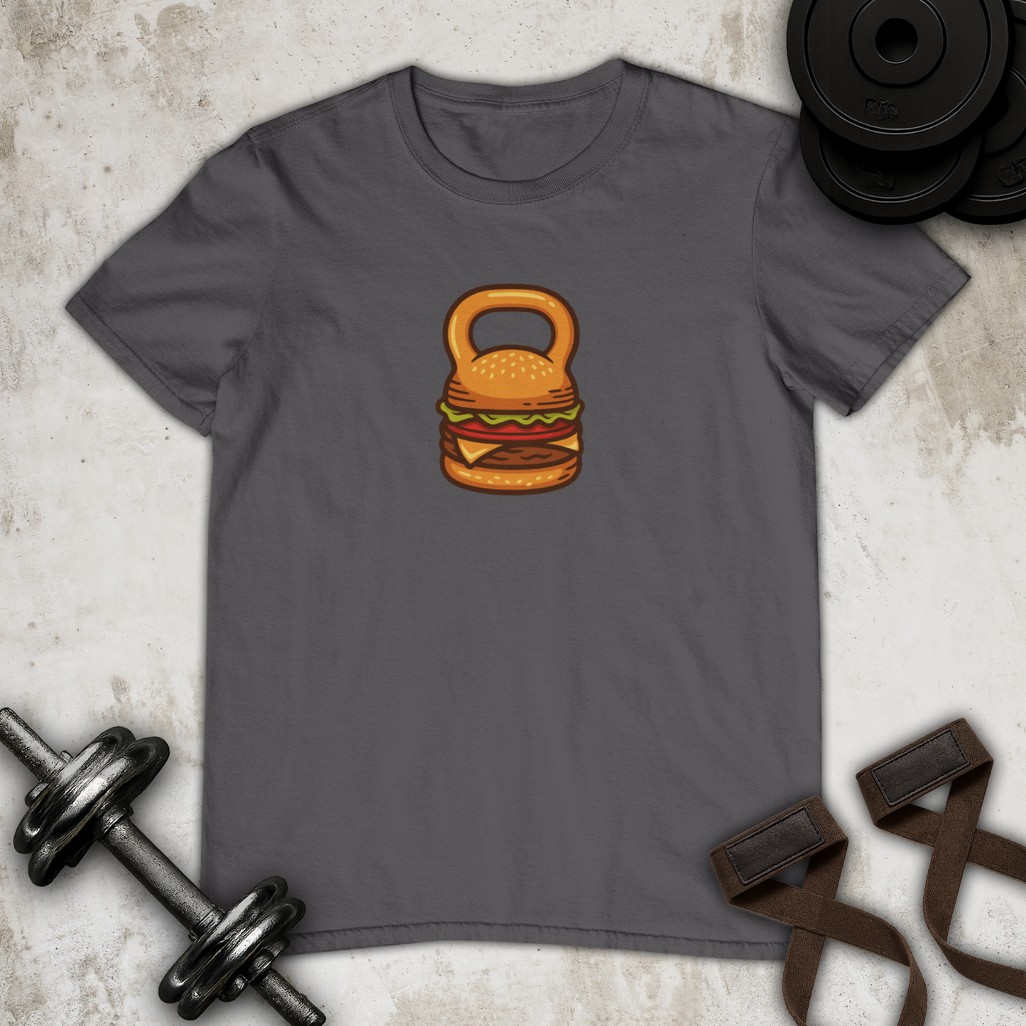 Burger Kettlebell Cotton T-shirt