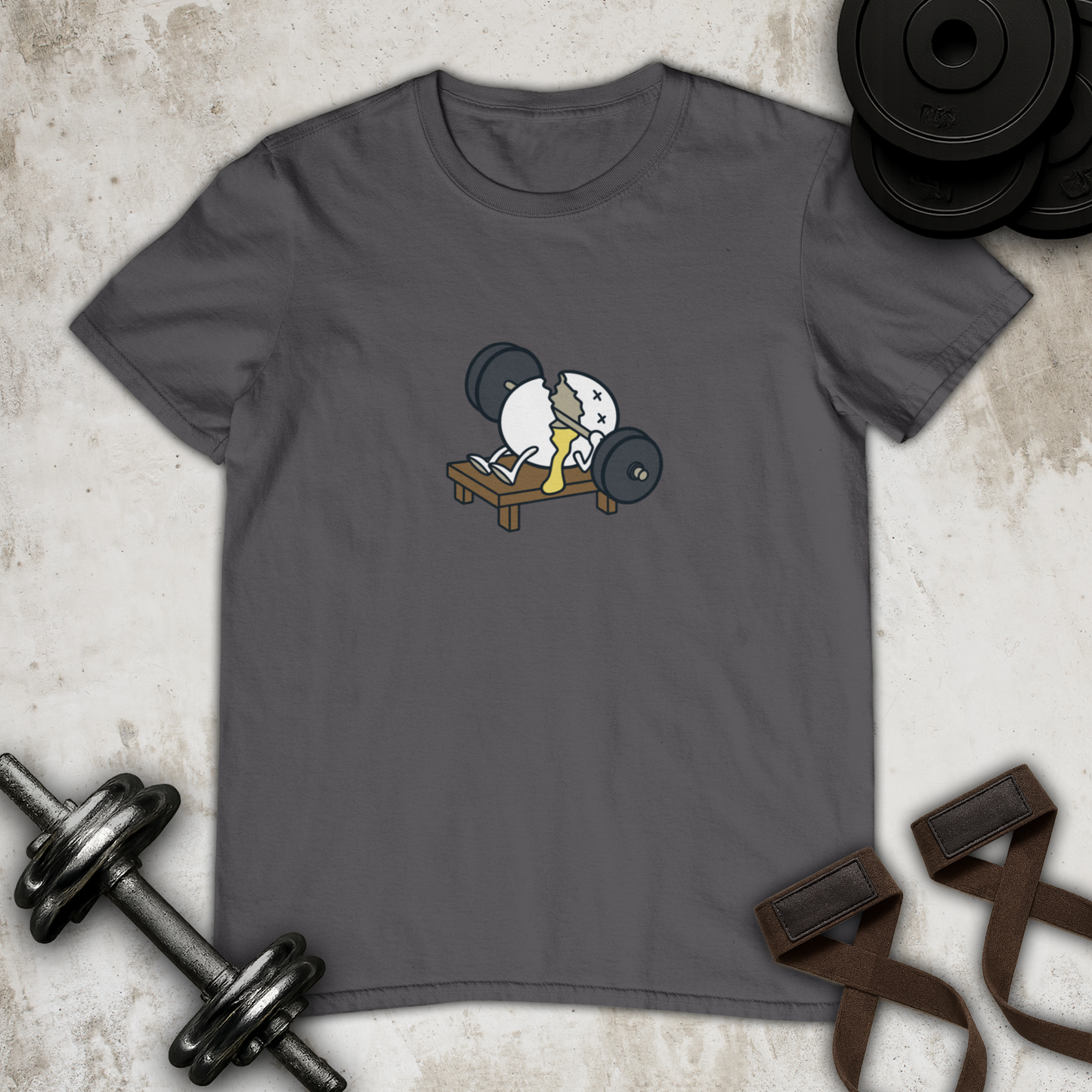 Chest Press Egg Cotton T-shirt