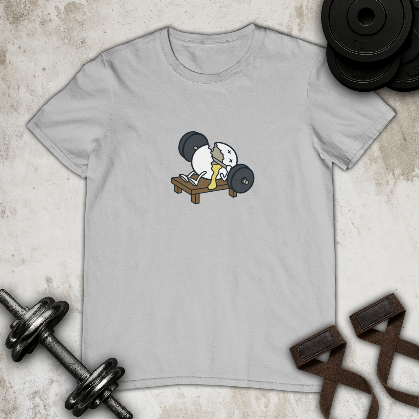 Chest Press Egg Cotton T-shirt