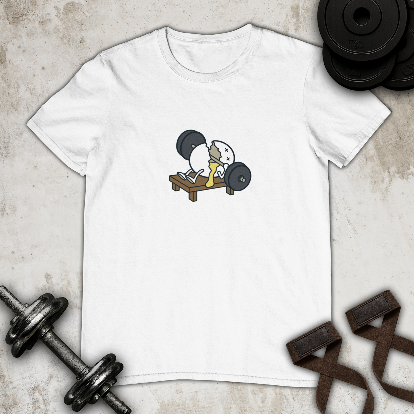 Chest Press Egg Cotton T-shirt