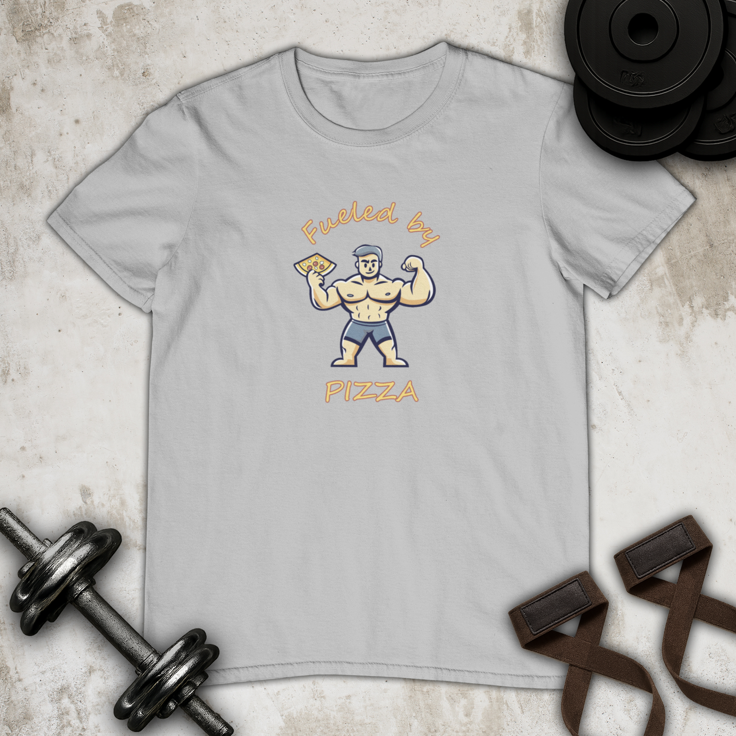 Fueled By Pizza Cotton T-shirt