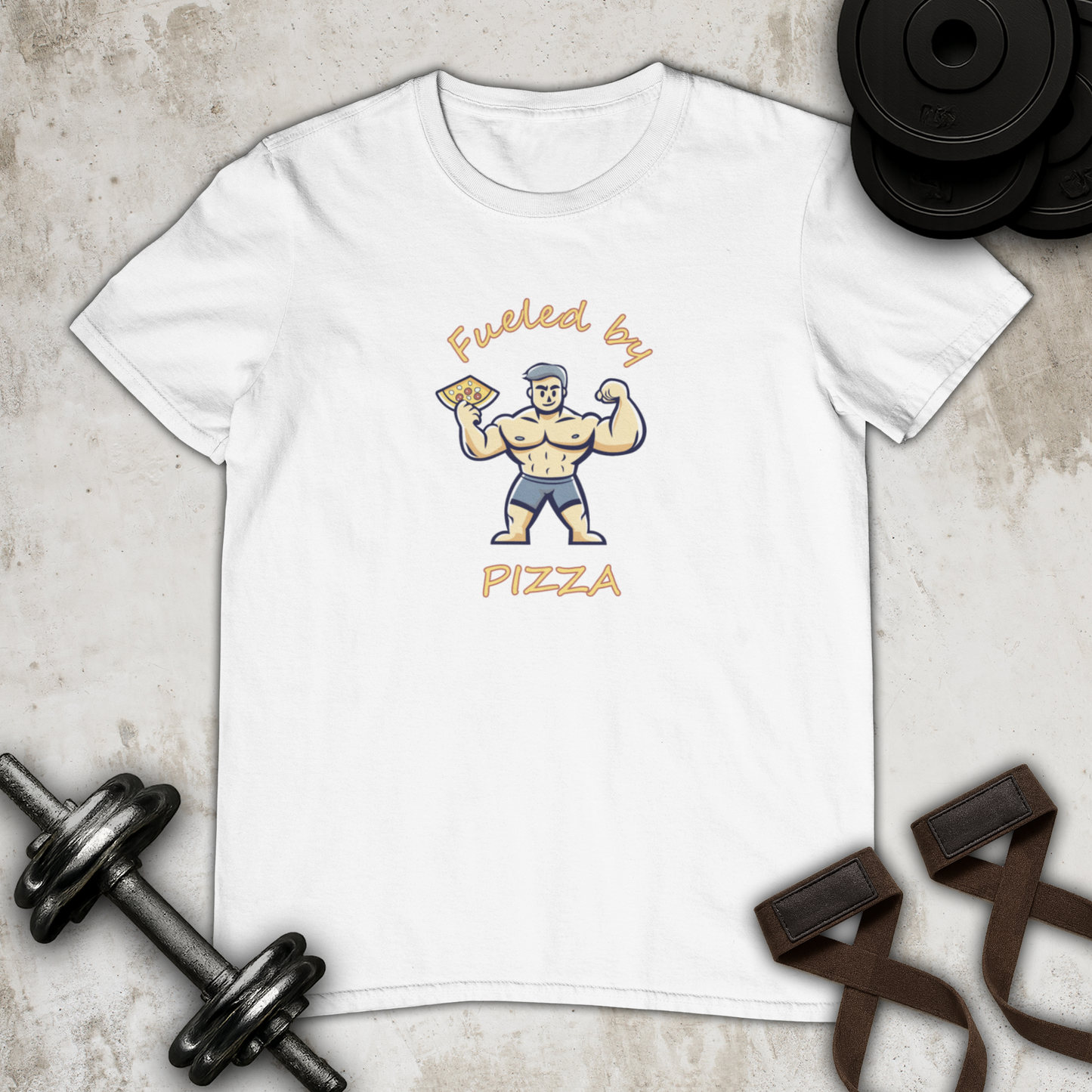 Fueled By Pizza Cotton T-shirt