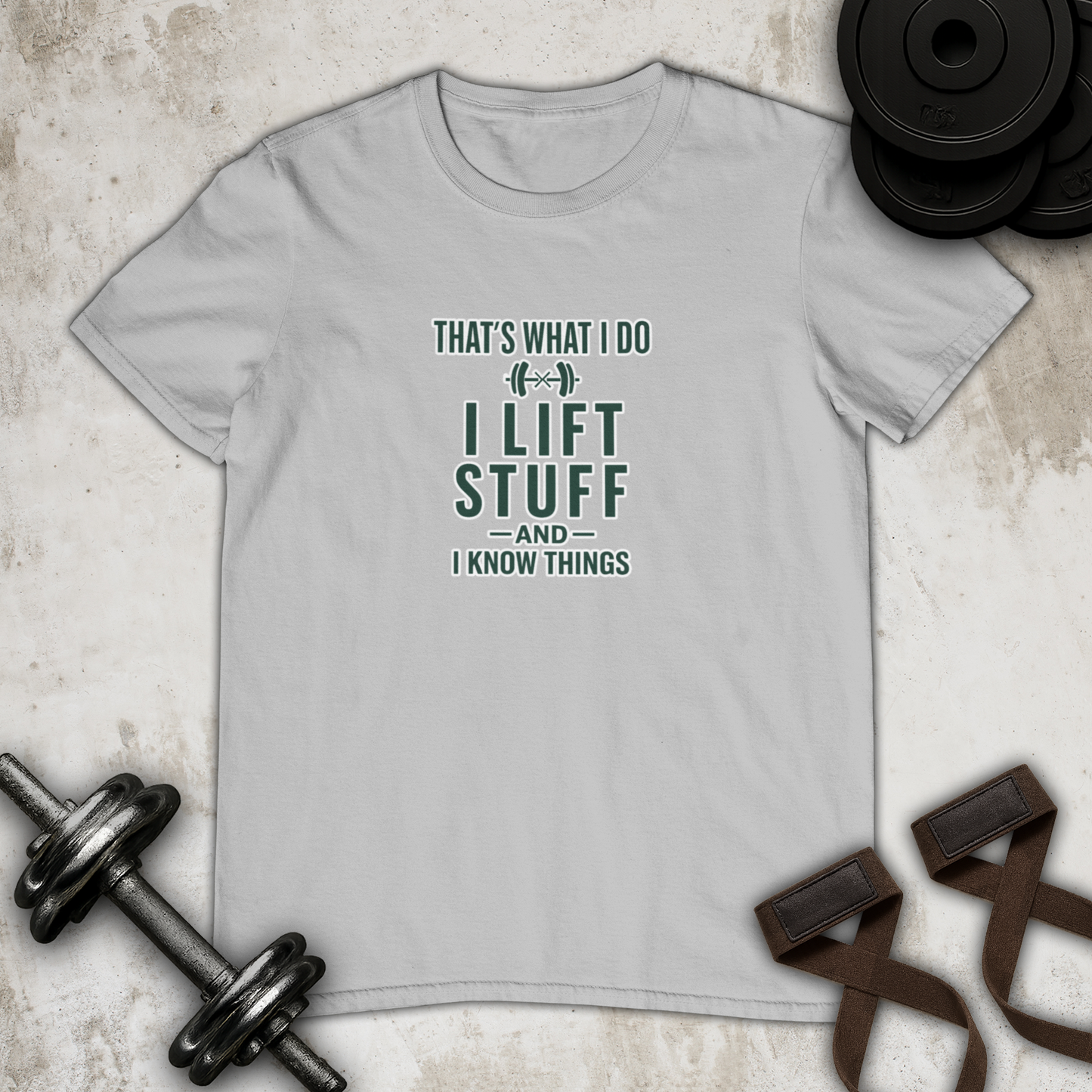 I lift stuff Cotton T-shirt