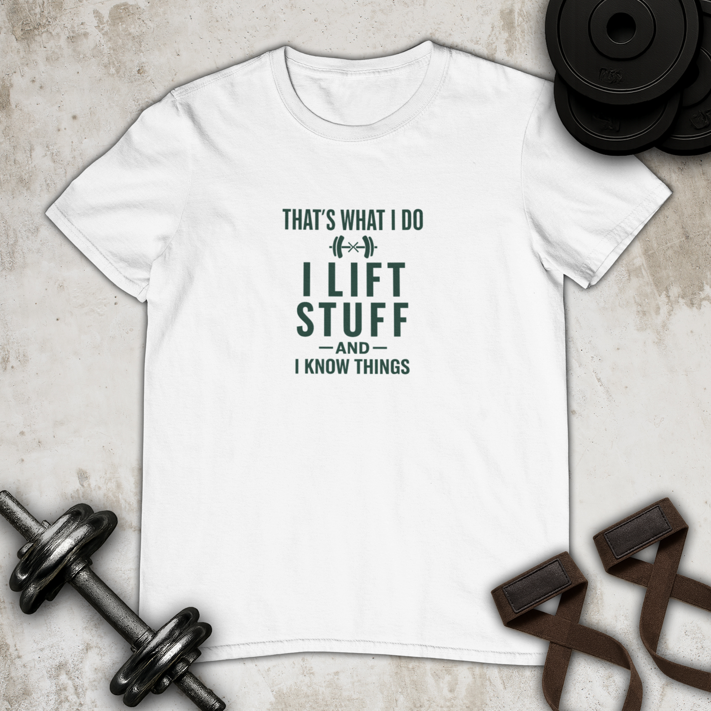 I lift stuff Cotton T-shirt