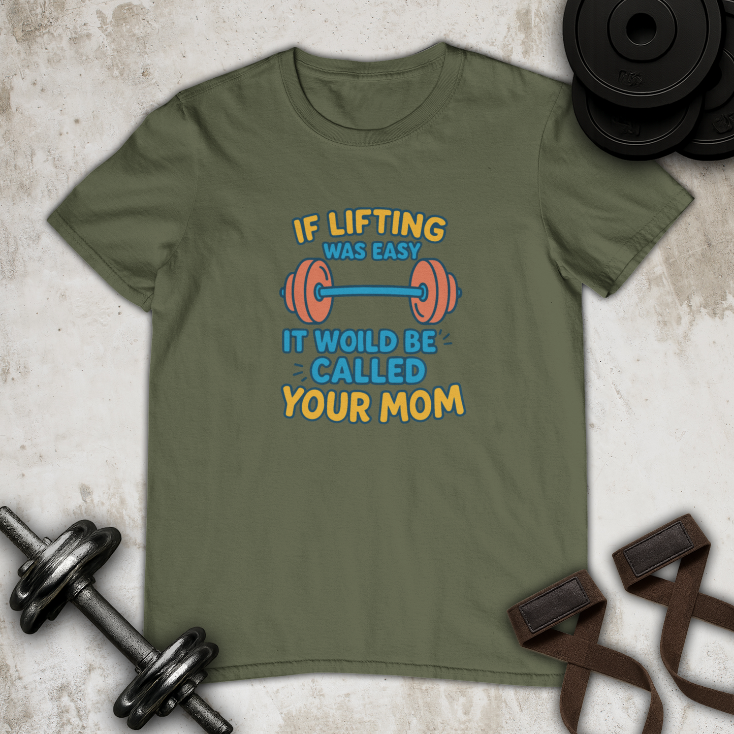 if lifting was easy Cotton T-shirt