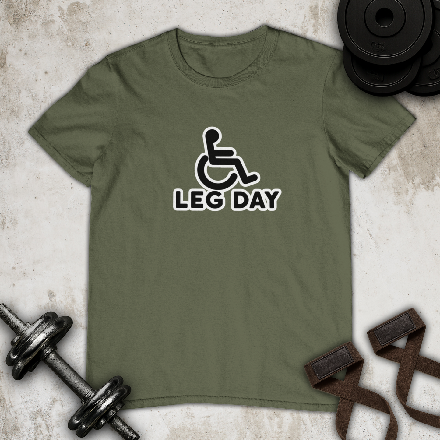 Leg Day Disabled Sign Cotton T-shirt