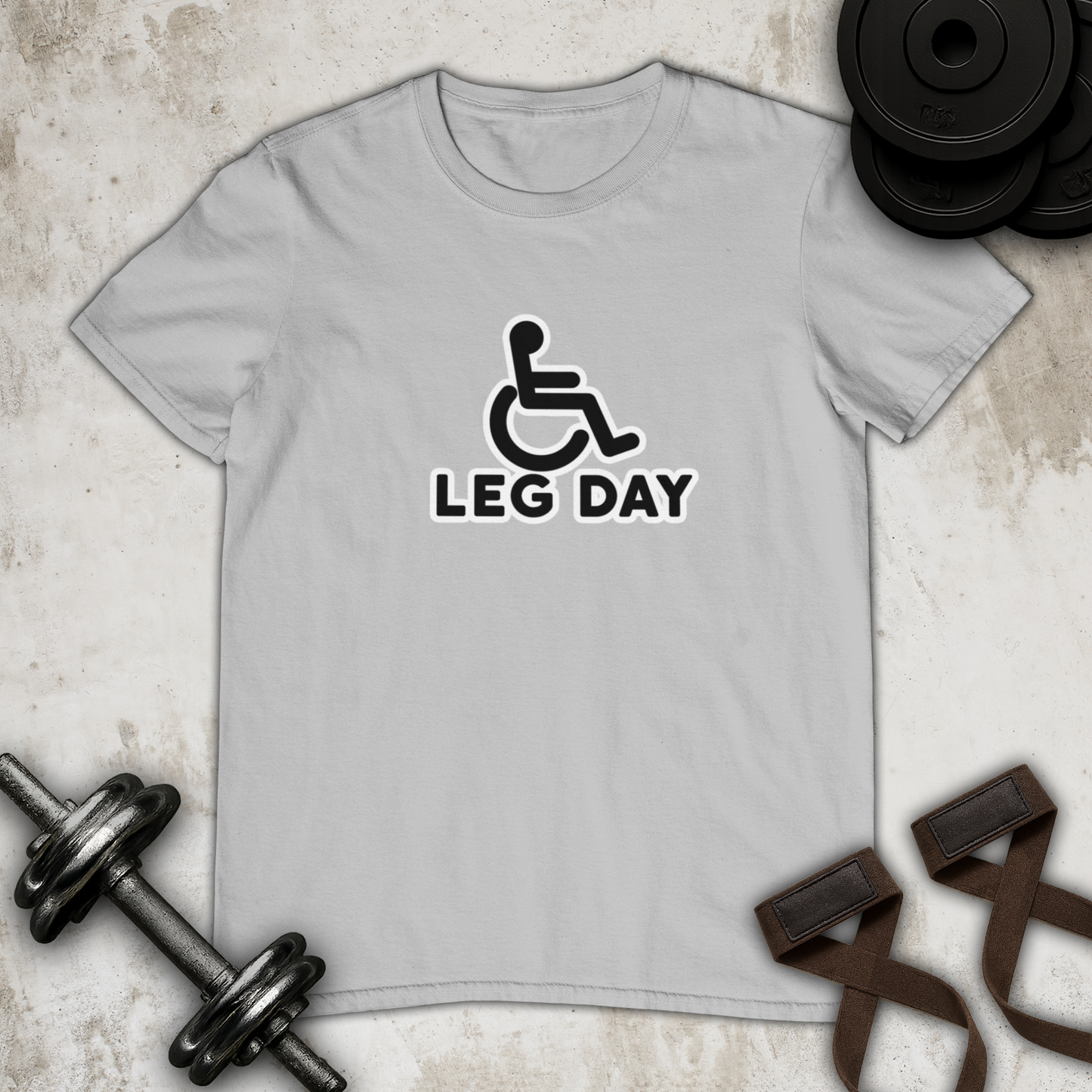 Leg Day Disabled Sign Cotton T-shirt