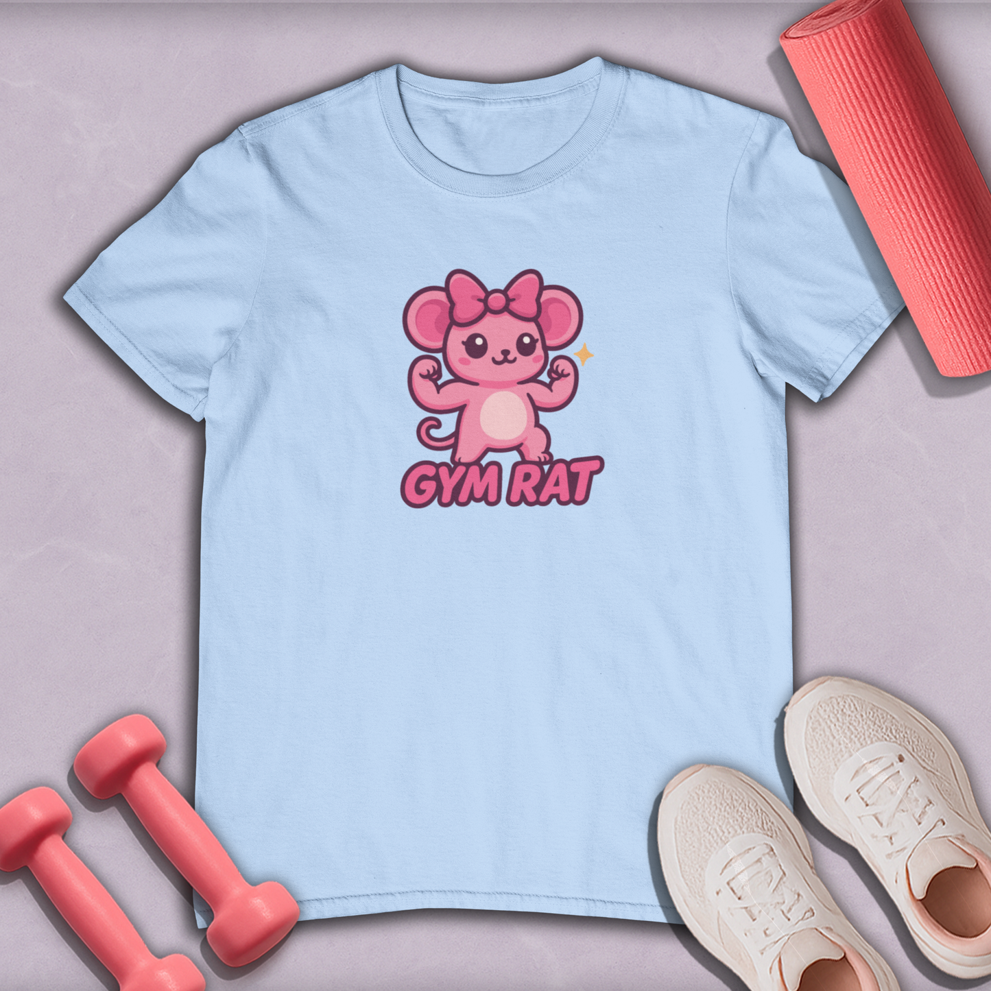 Pinky Gym Rat Cotton Tee