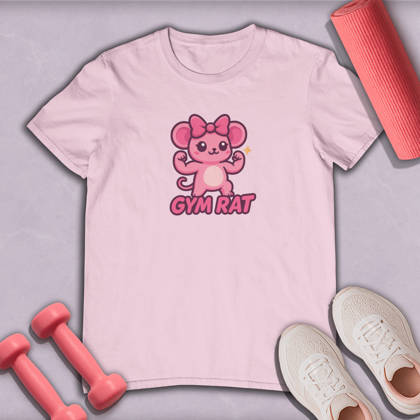 Pinky Gym Rat Cotton Tee