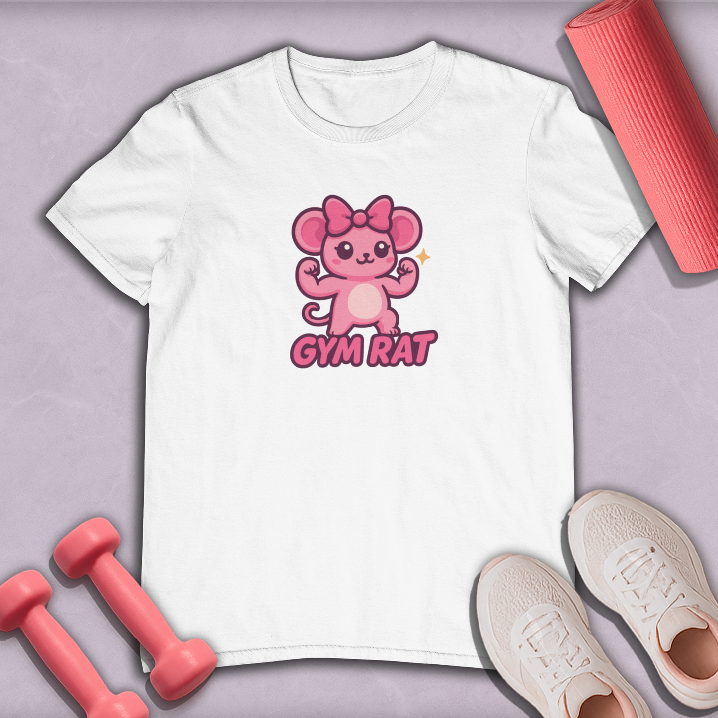 Pinky Gym Rat Cotton Tee