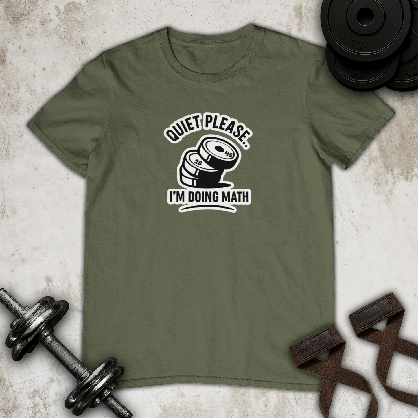 Quiet i am doing math Cotton T-shirt