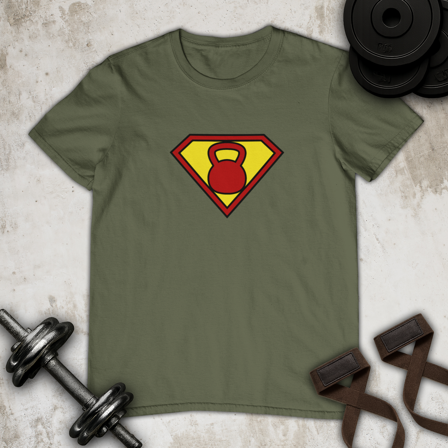 Superman Kettlebell Cotton T-shirt