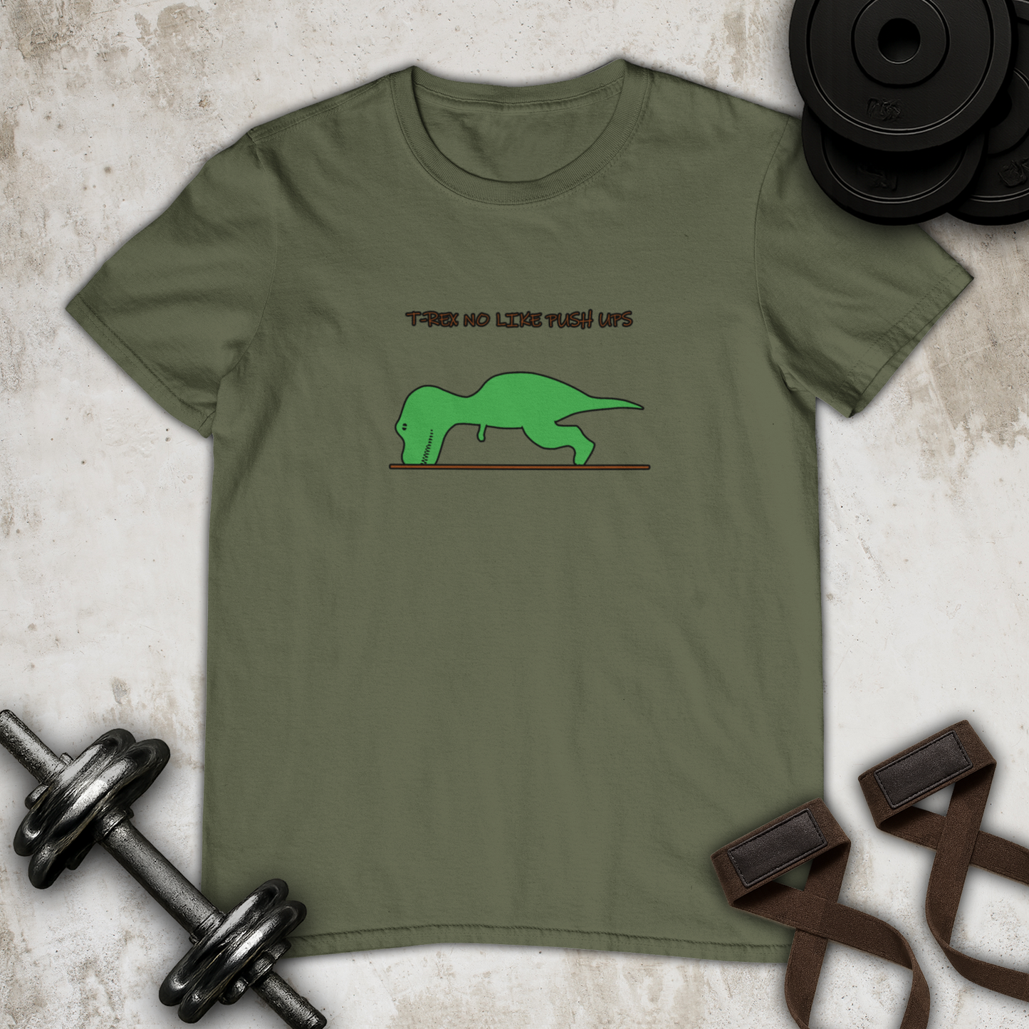 T-rex no like push ups Cotton T-shirt