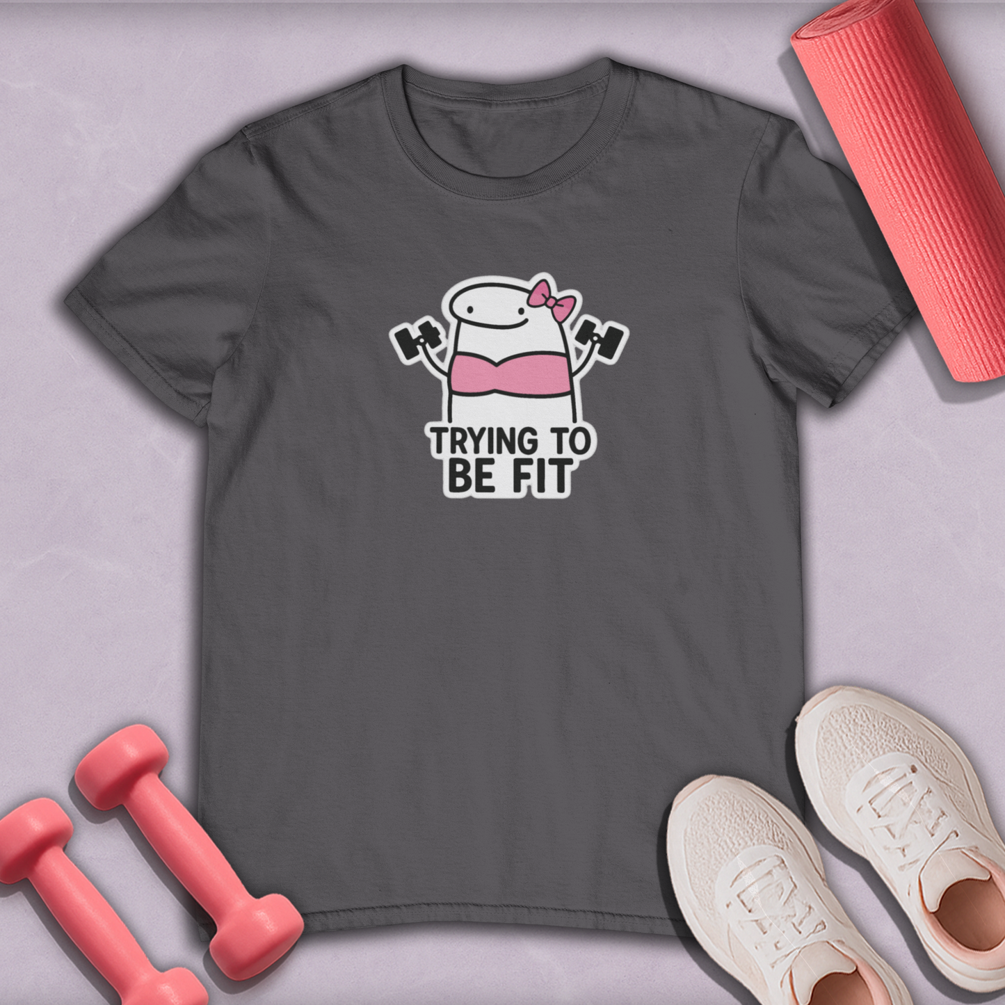 Trying to be fit Cotton Tee