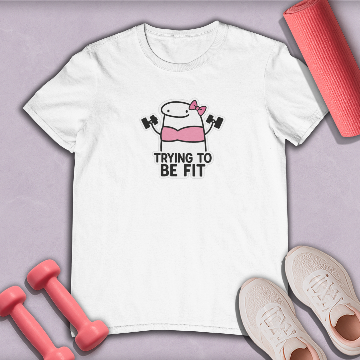 Trying to be fit Cotton Tee