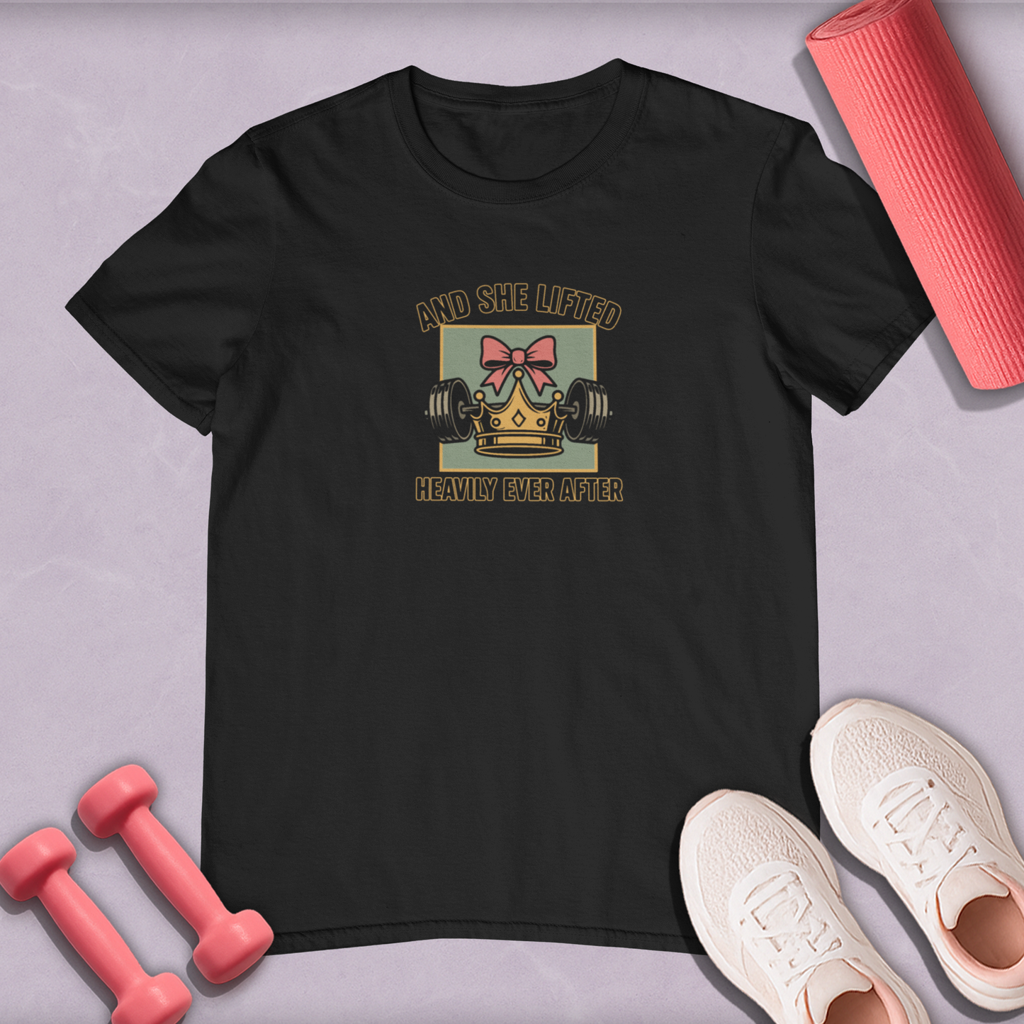 and she lifted heavily ever after Cotton T-shirt