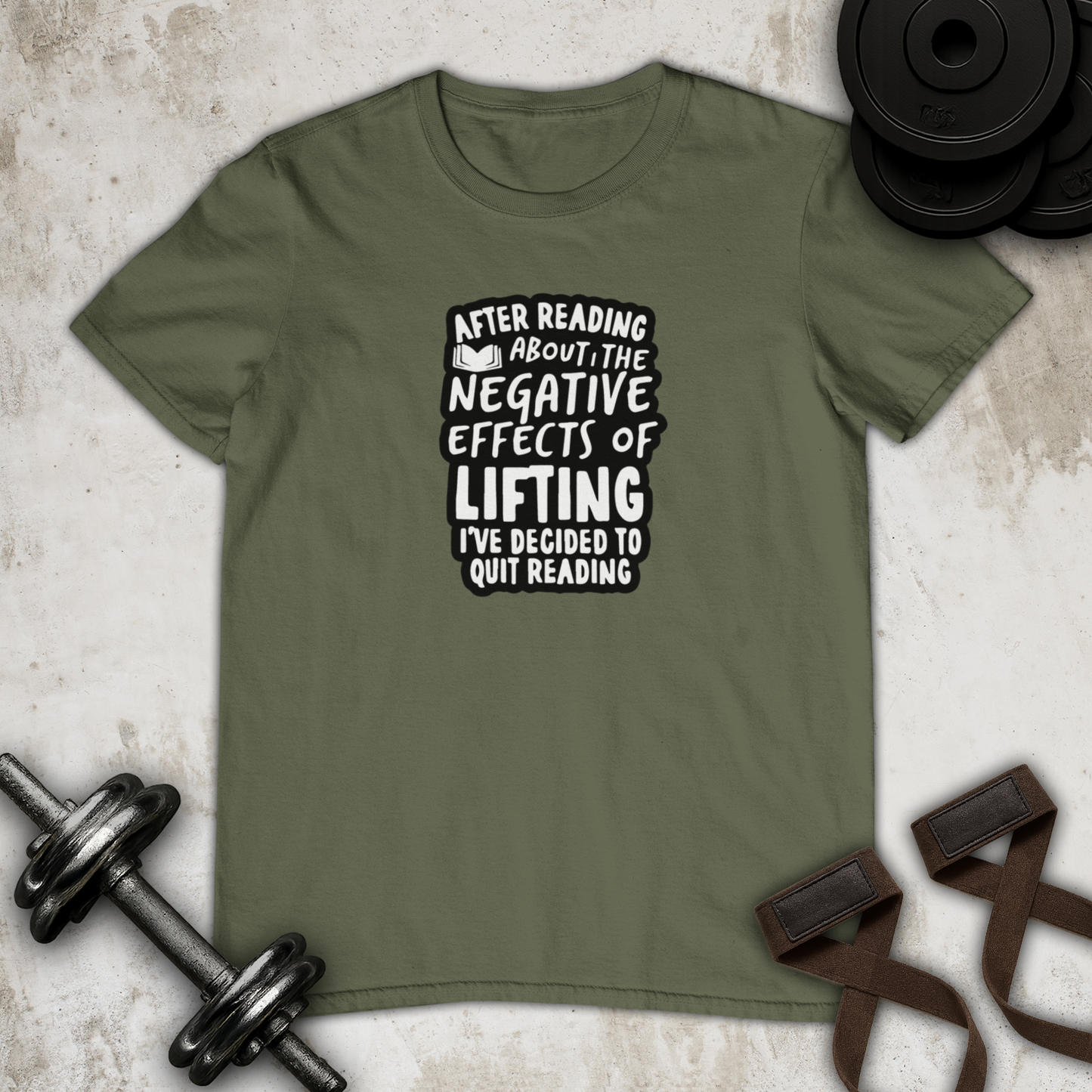 i've decided to quit reading White version Cotton T-shirt
