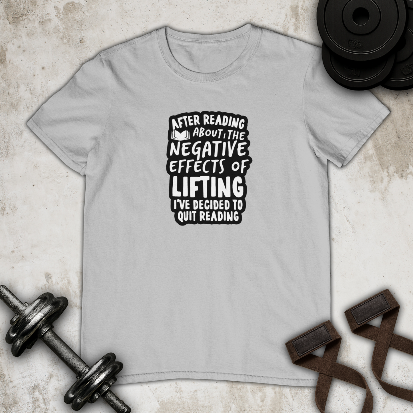 i've decided to quit reading White version Cotton T-shirt