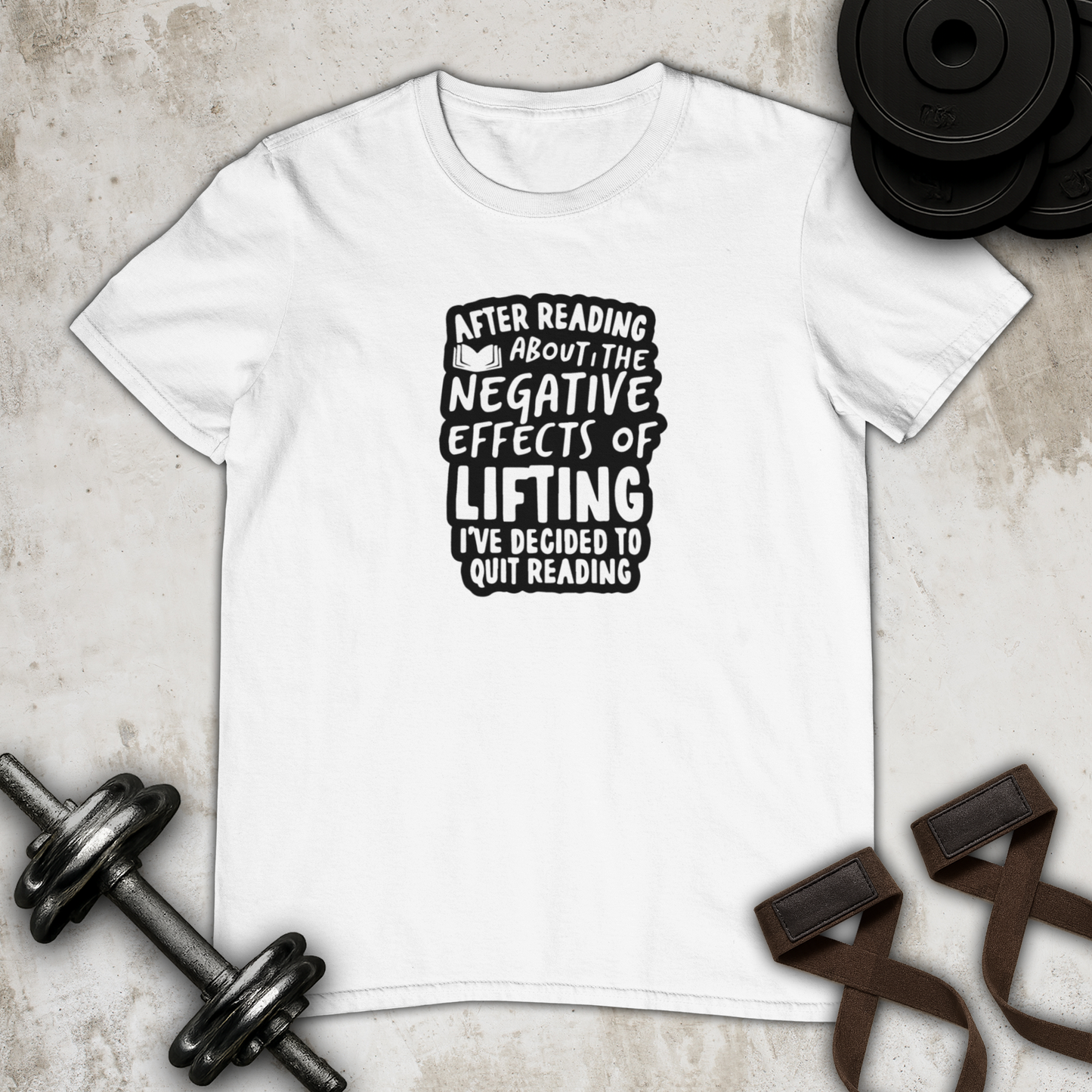 i've decided to quit reading White version Cotton T-shirt