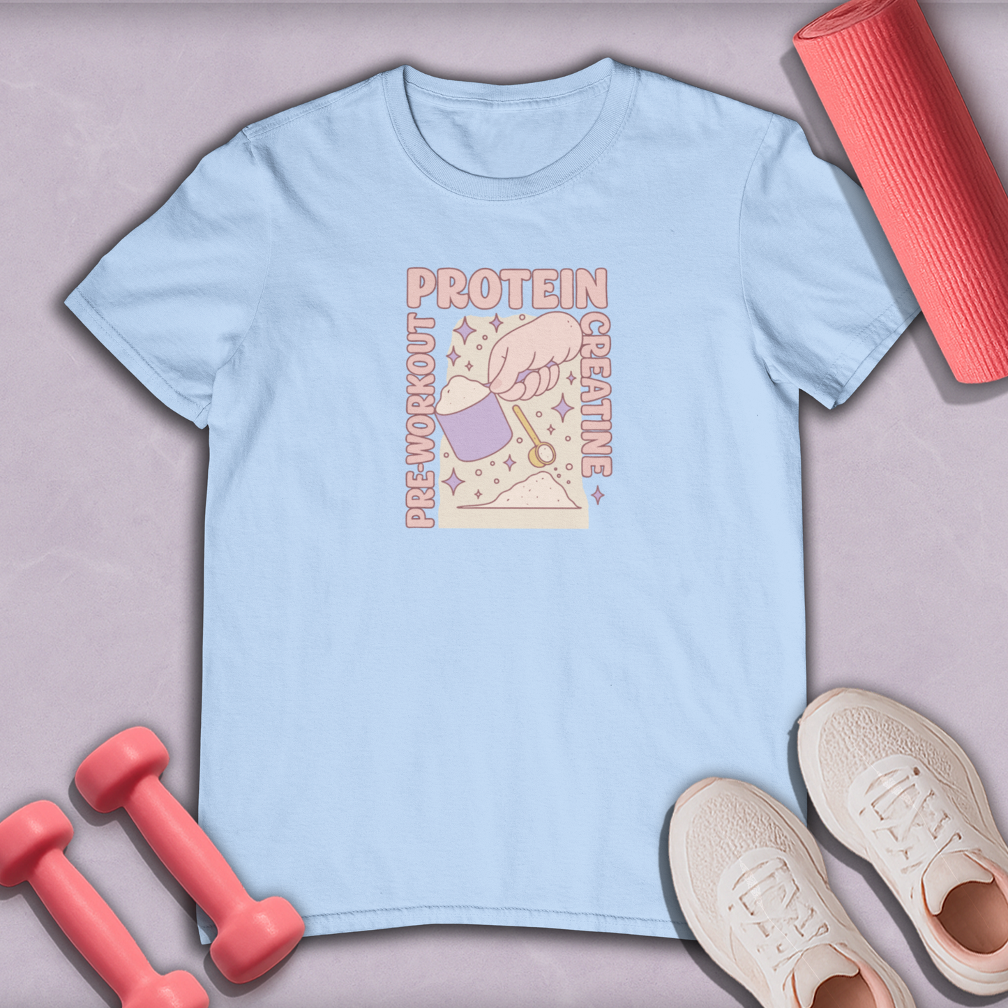 pre & workout & protein & creatine Cotton Tee