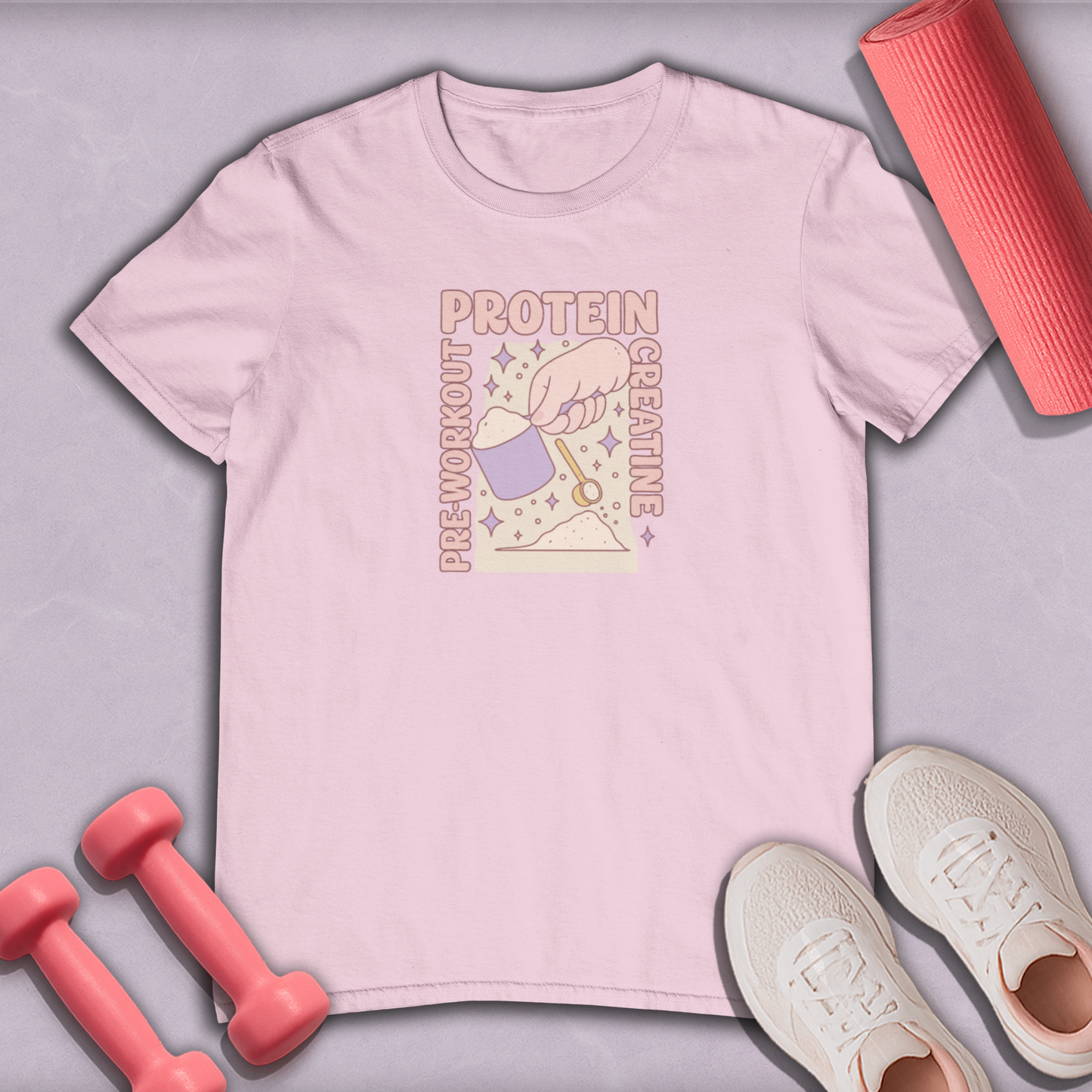 pre & workout & protein & creatine Cotton Tee