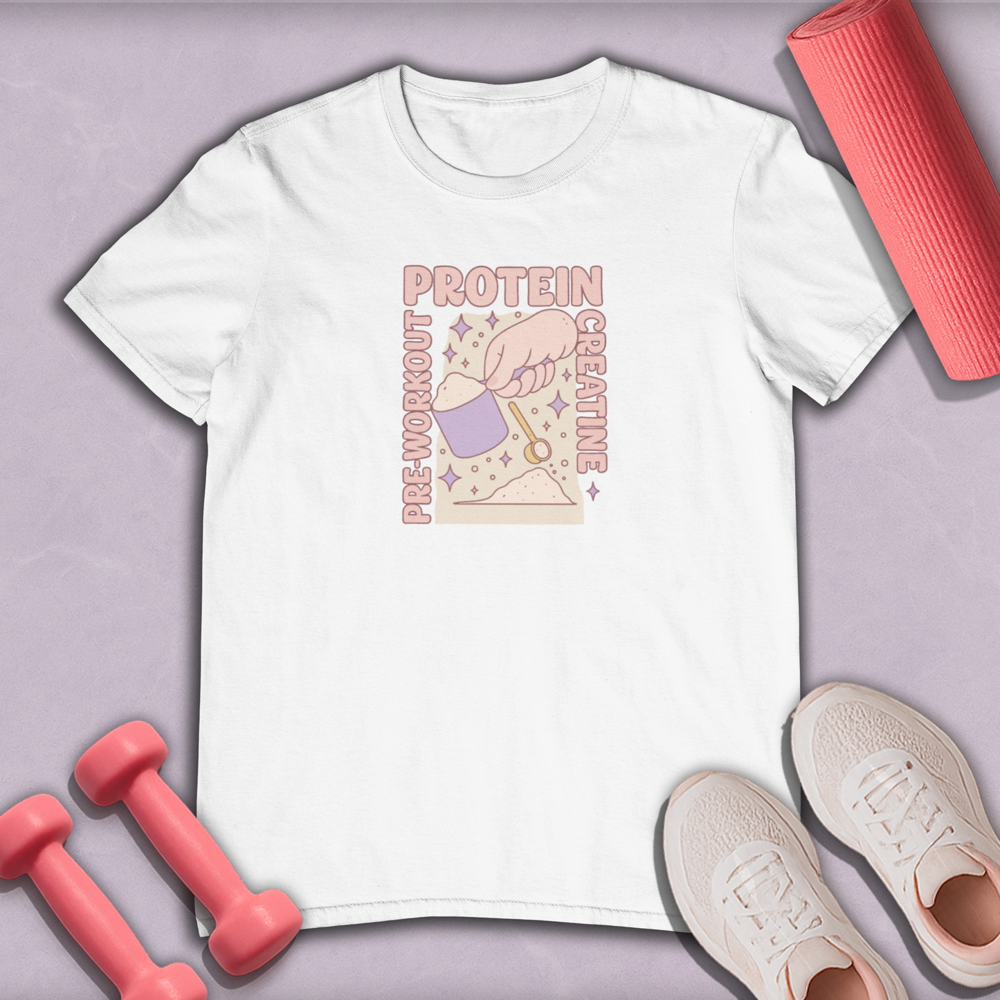 pre & workout & protein & creatine Cotton Tee