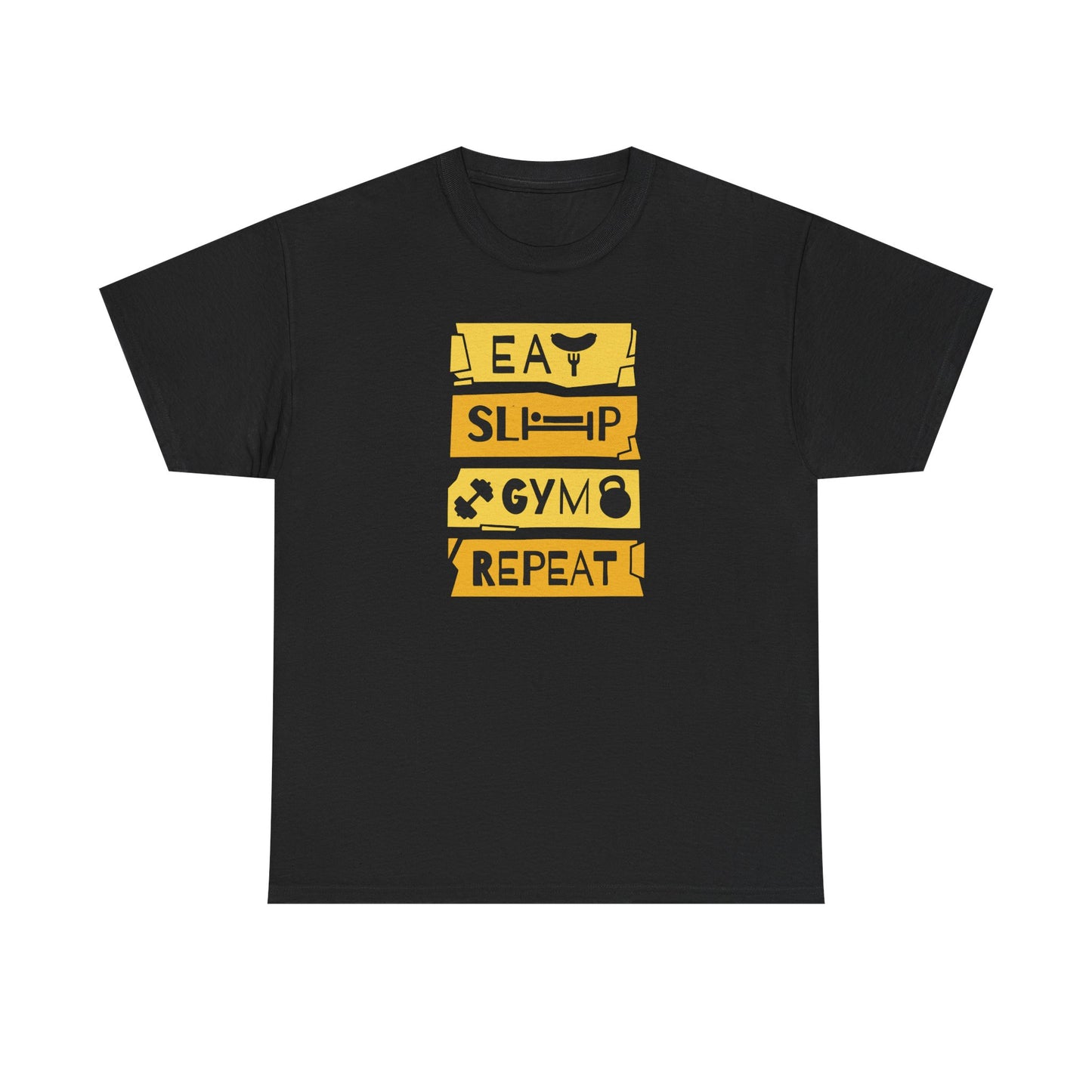 Eat Sleep Gym Repeat Cotton T-shirt