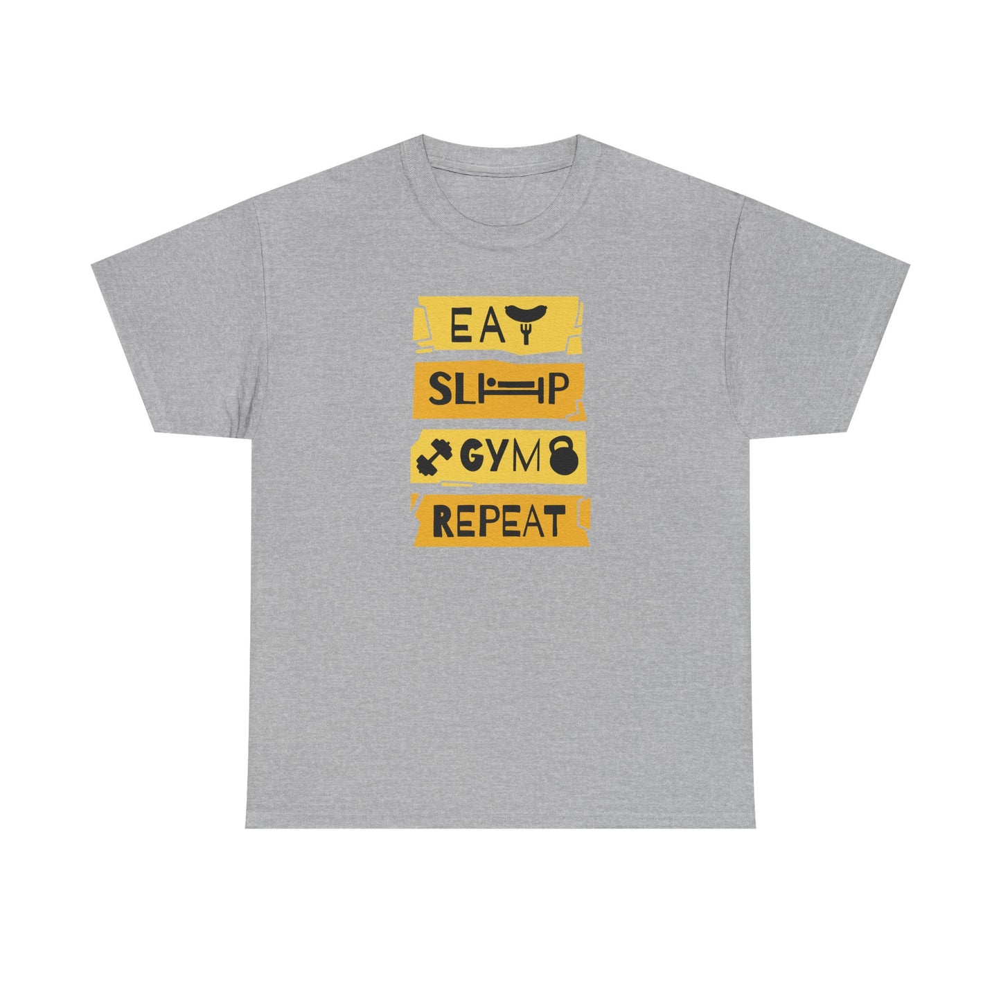 Eat Sleep Gym Repeat Cotton T-shirt