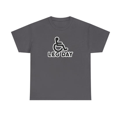Leg Day Disabled Sign Cotton T-shirt