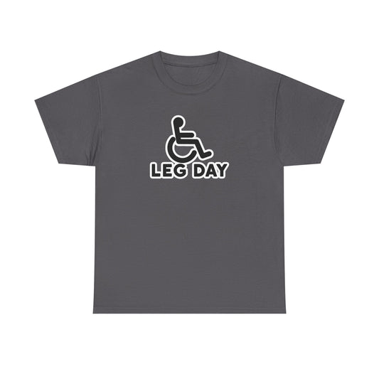 Leg Day Disabled Sign Cotton T-shirt
