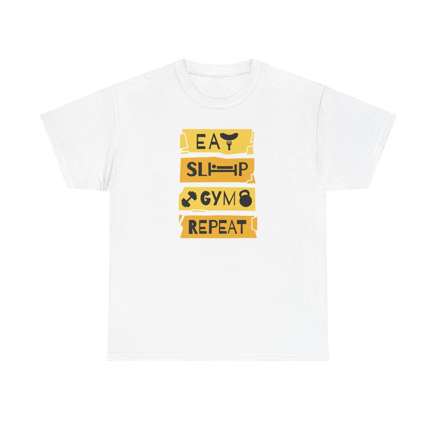 Eat Sleep Gym Repeat Cotton T-shirt