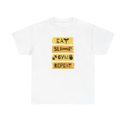 Eat Sleep Gym Repeat Cotton T-shirt