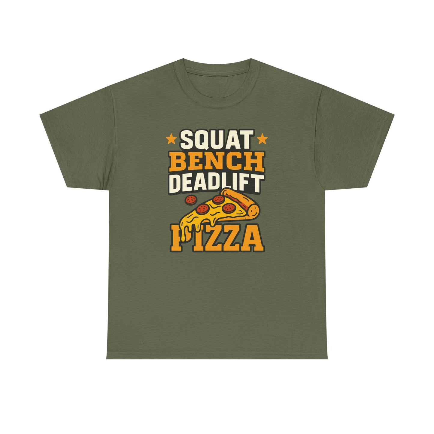 Squat Bench Deadlift Pizza Cotton T-shirt