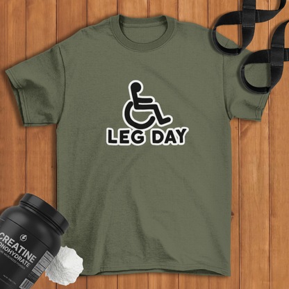 Leg Day Disabled Sign Cotton T-shirt
