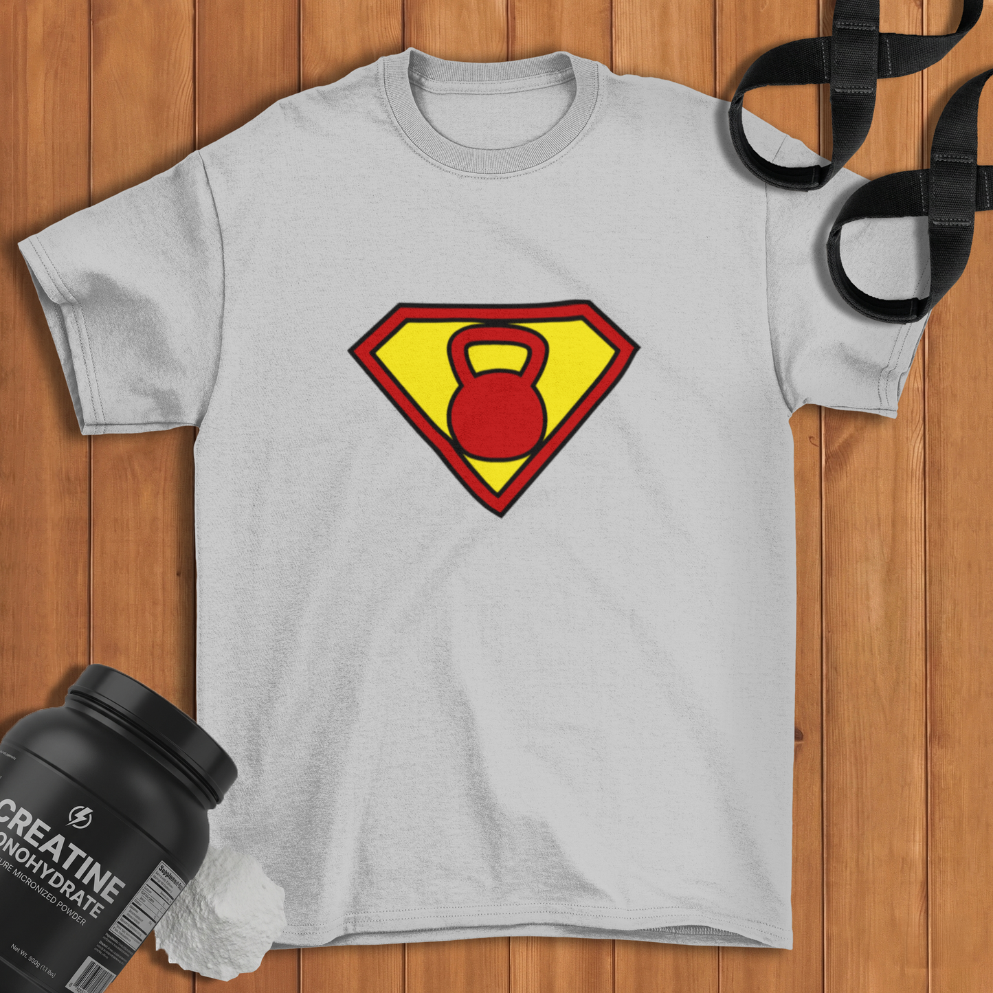 Superman Kettlebell Cotton T-shirt