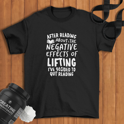 i've decided to quit reading White version Cotton T-shirt