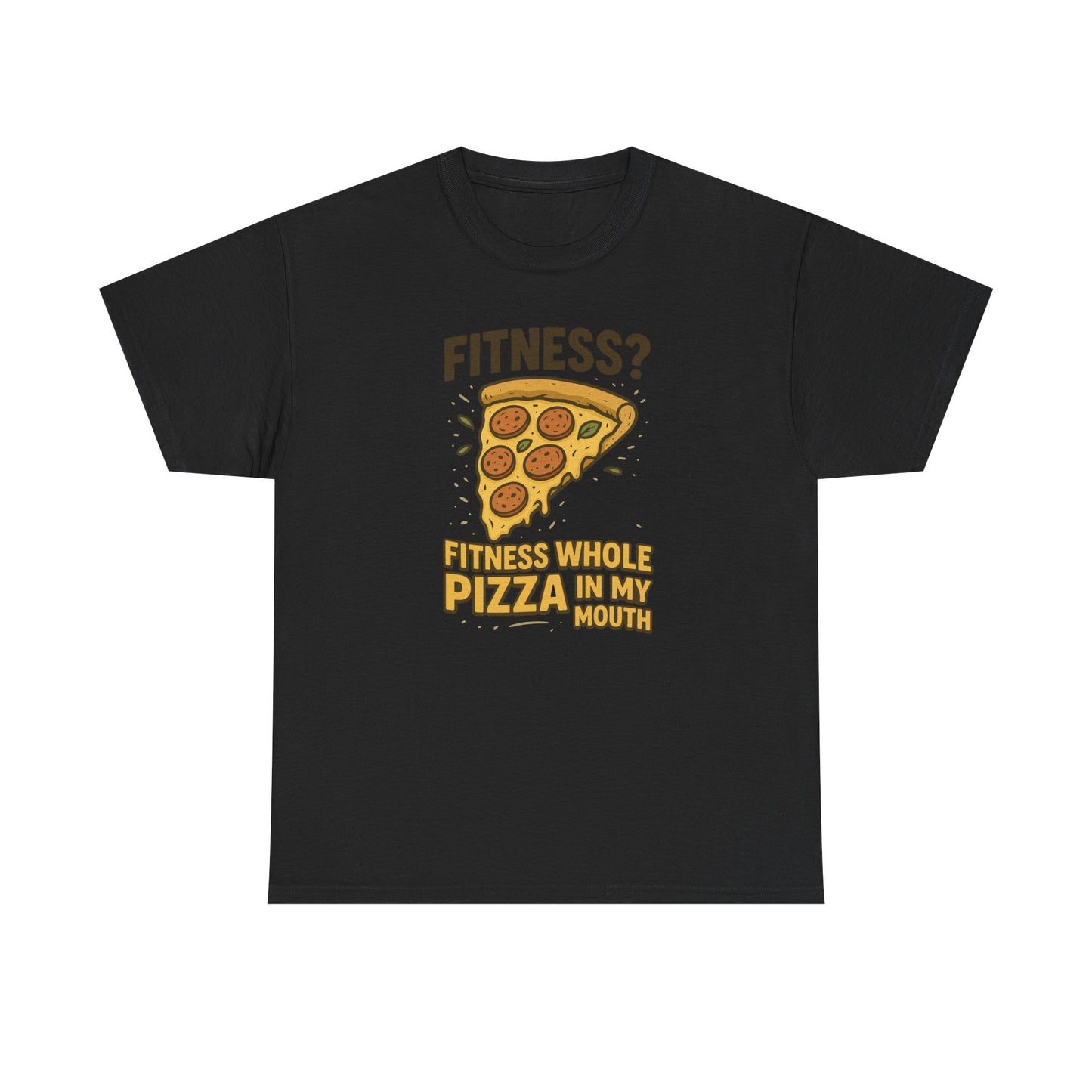 Fitness Pizza Cotton T-shirt