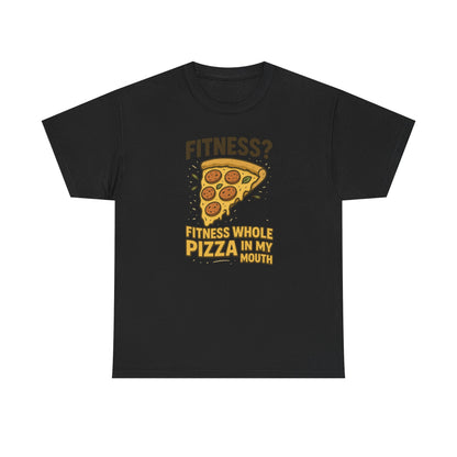 Fitness Pizza Cotton T-shirt