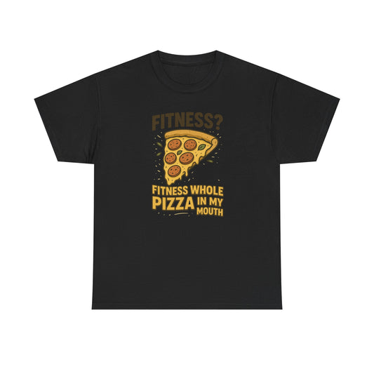 Fitness Pizza Cotton T-shirt
