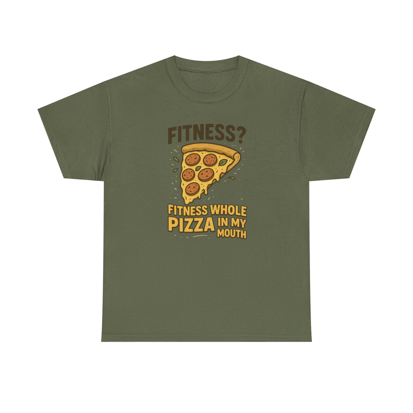 Fitness Pizza Cotton T-shirt