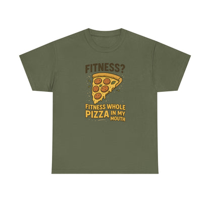 Fitness Pizza Cotton T-shirt