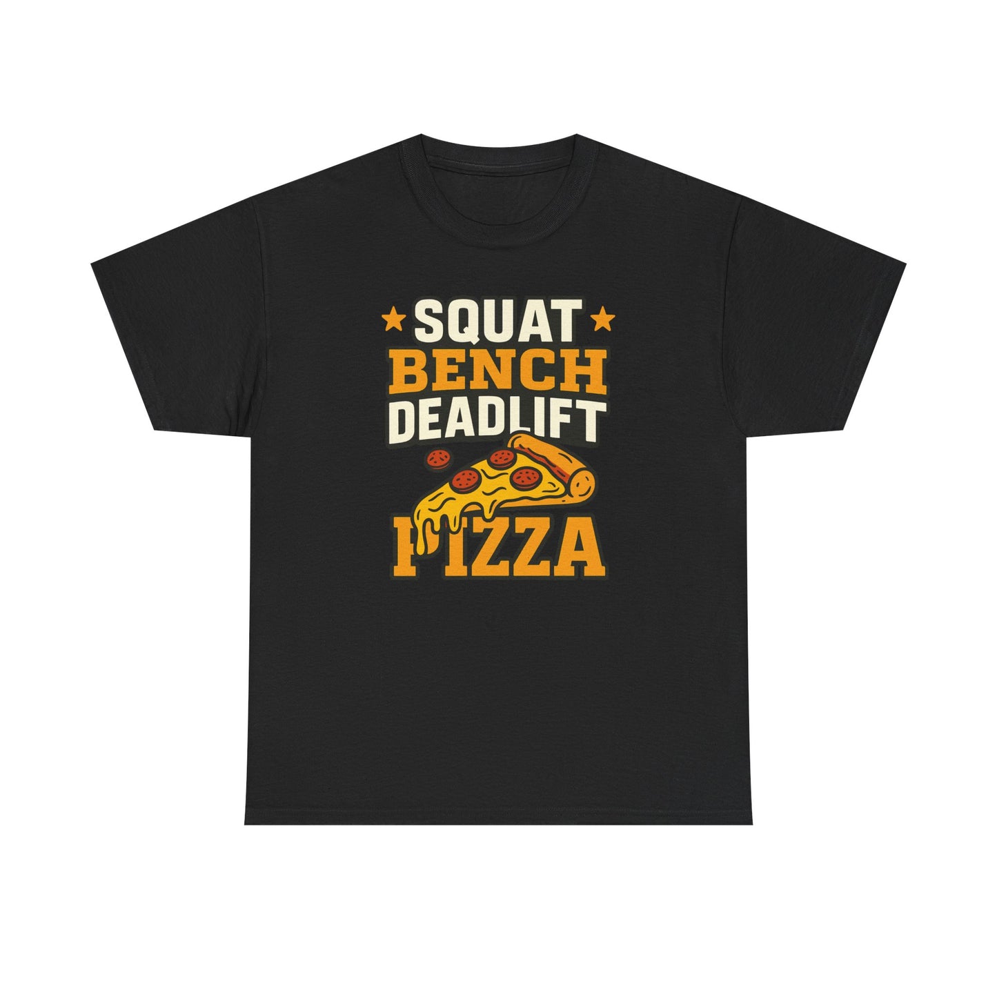 Squat Bench Deadlift Pizza Cotton T-shirt
