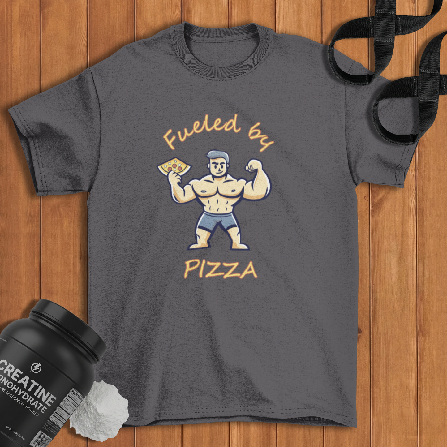 Fueled By Pizza Cotton T-shirt