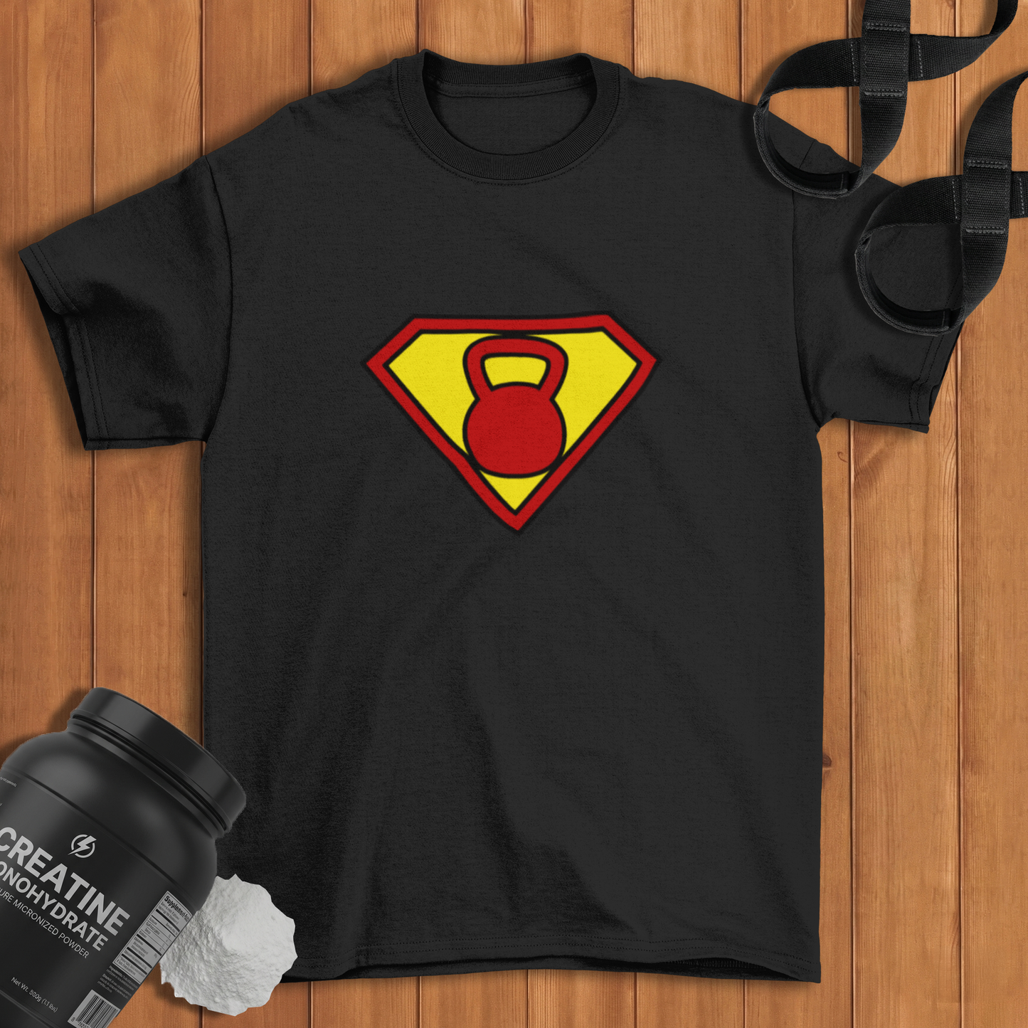 Superman Kettlebell Cotton T-shirt