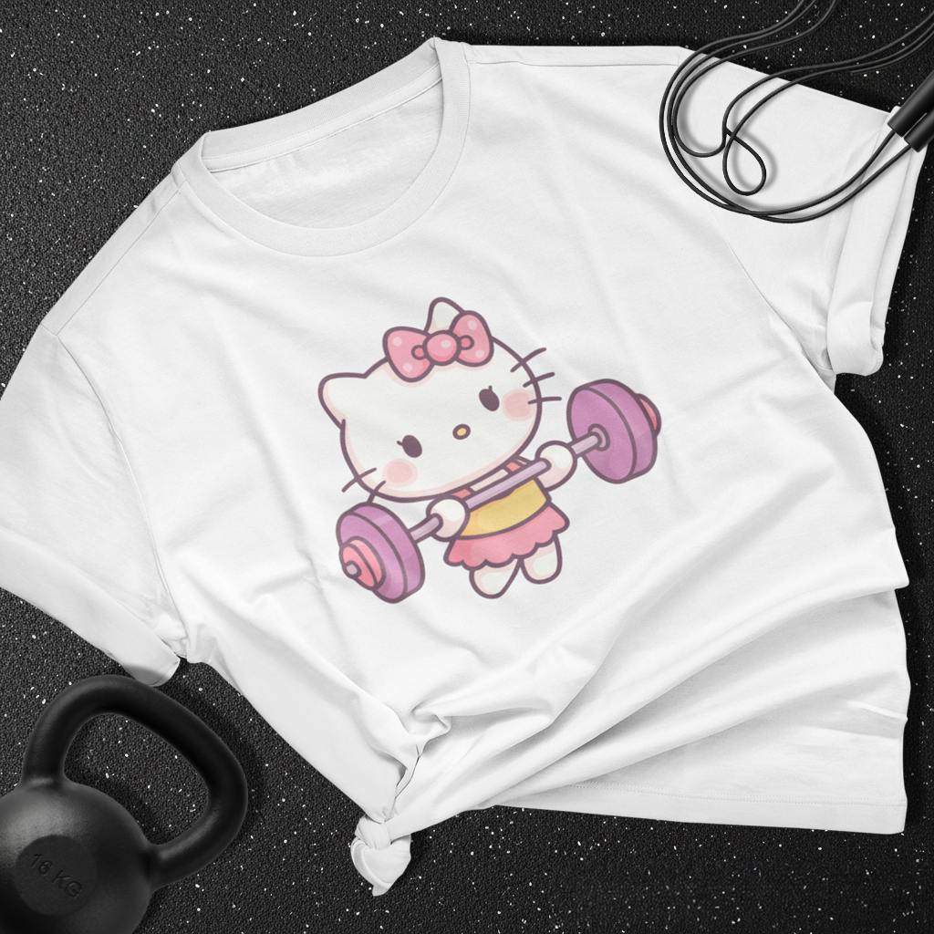 hello kitty barbell Cotton Tee