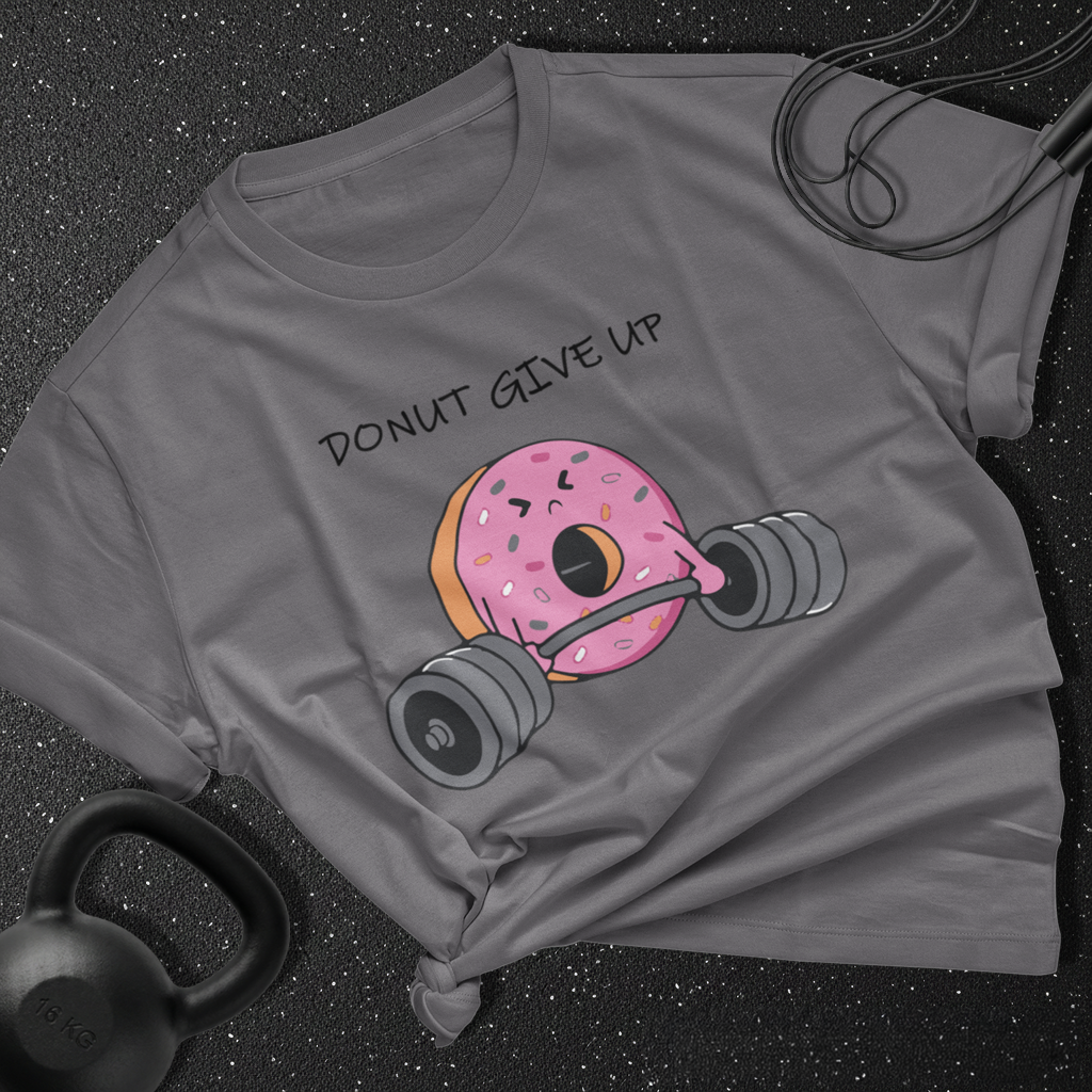 Donut Give Up Cotton T-shirt