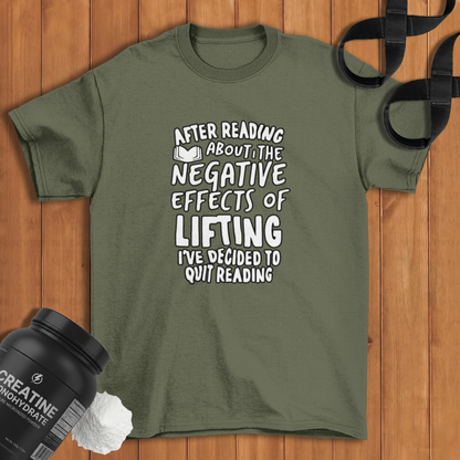 i've decided to quit reading White version Cotton T-shirt